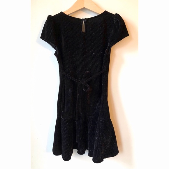 Justice • 7 • Black Sparkle Skater Dress Sequin Collar - Picture 3 of 3